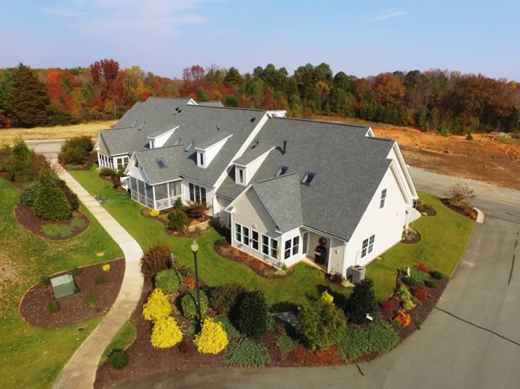 Edgewood luxury townhomes aerial view